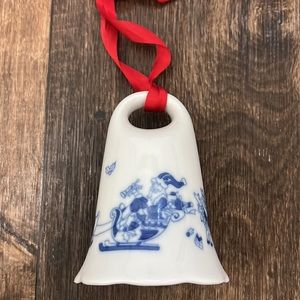 Vintage Toscany Collection Santa and Reindeer Christmas Bell